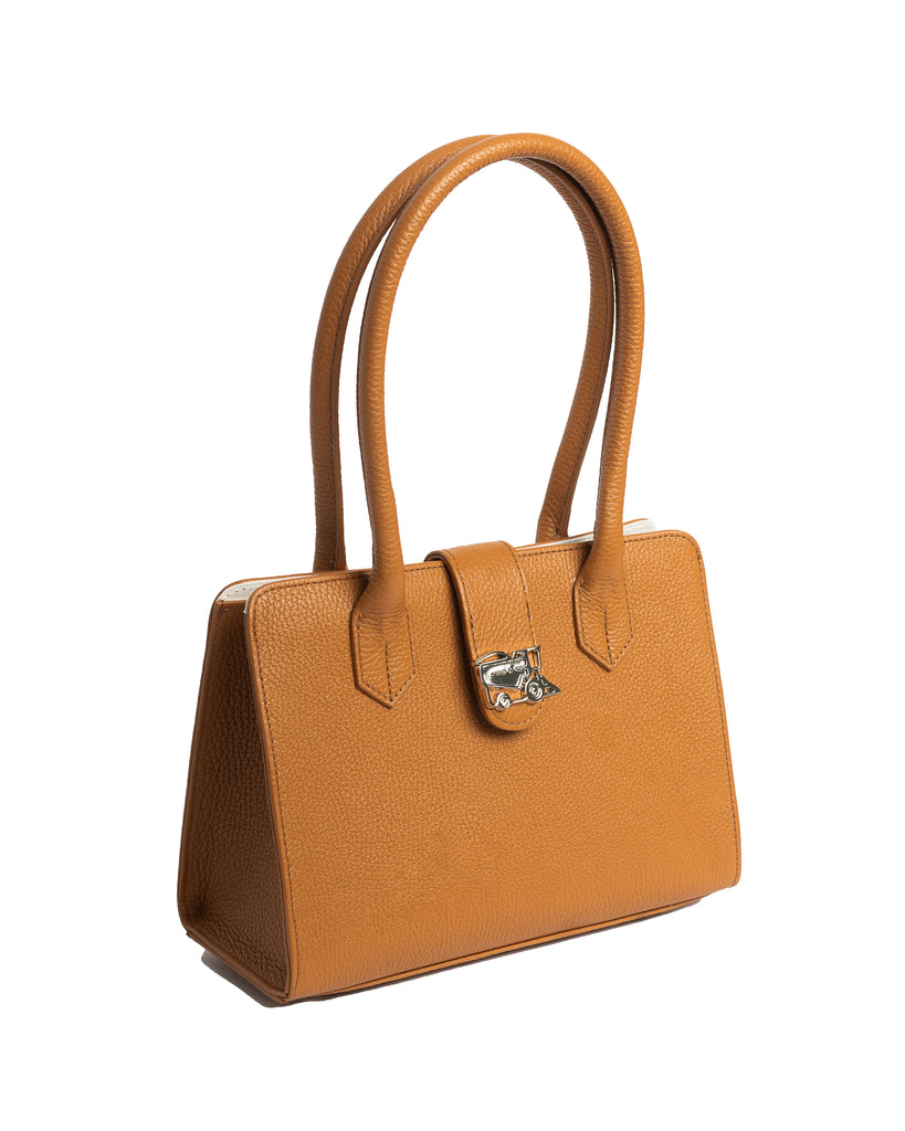 KS Leather Handbag - Saddle Brown